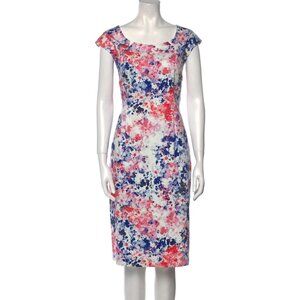 LK Bennett Pink Blue Floral Dress